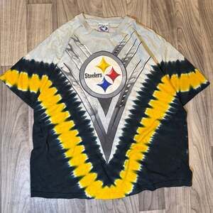 Vintage 90s Liquid Blue Pittsburgh Steelers NFL Tie Dye Graphic T-Shirt XL